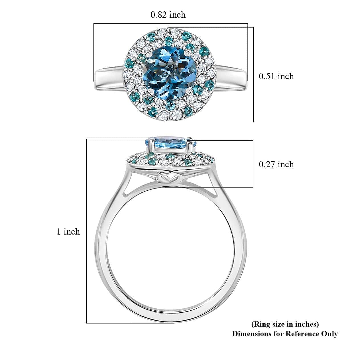 Certified & Appraised Rhapsody AAAA Santa Maria Aquamarine, Paraiba Tourmaline and E-F VS Diamond 1.50 ctw Double Halo Ring in 950 Platinum (Size 6.0) 6.22 Grams