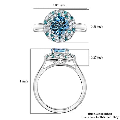 Certified & Appraised Rhapsody AAAA Santa Maria Aquamarine, Paraiba Tourmaline and E-F VS Diamond 1.50 ctw Double Halo Ring in 950 Platinum (Size 6.0) 6.22 Grams