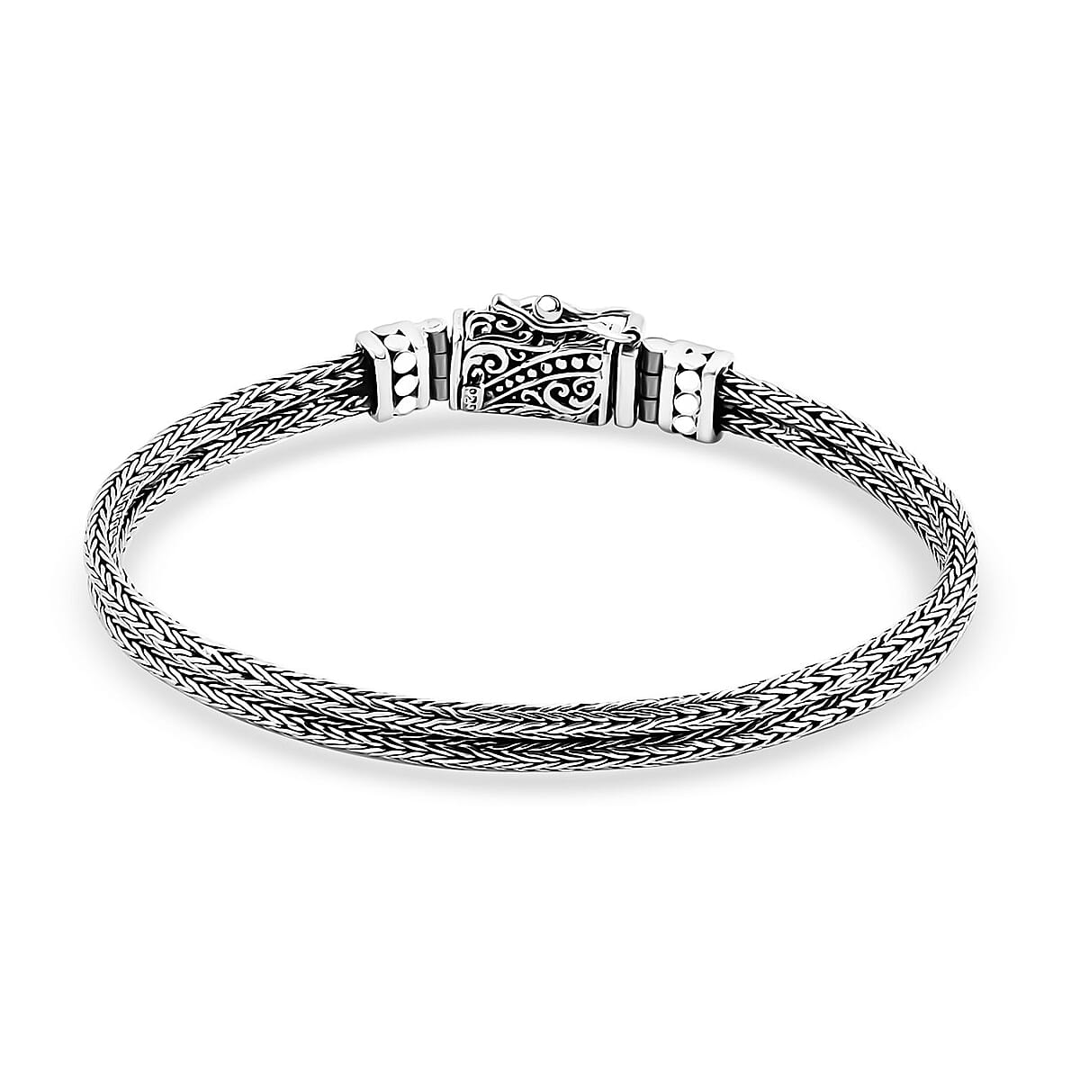 Doorbuster D'Joy Bali Legacy Double Row Tulang Naga with Butterfly Bracelet in Sterling Silver (6.50 In) 15.50 Grams image number 0