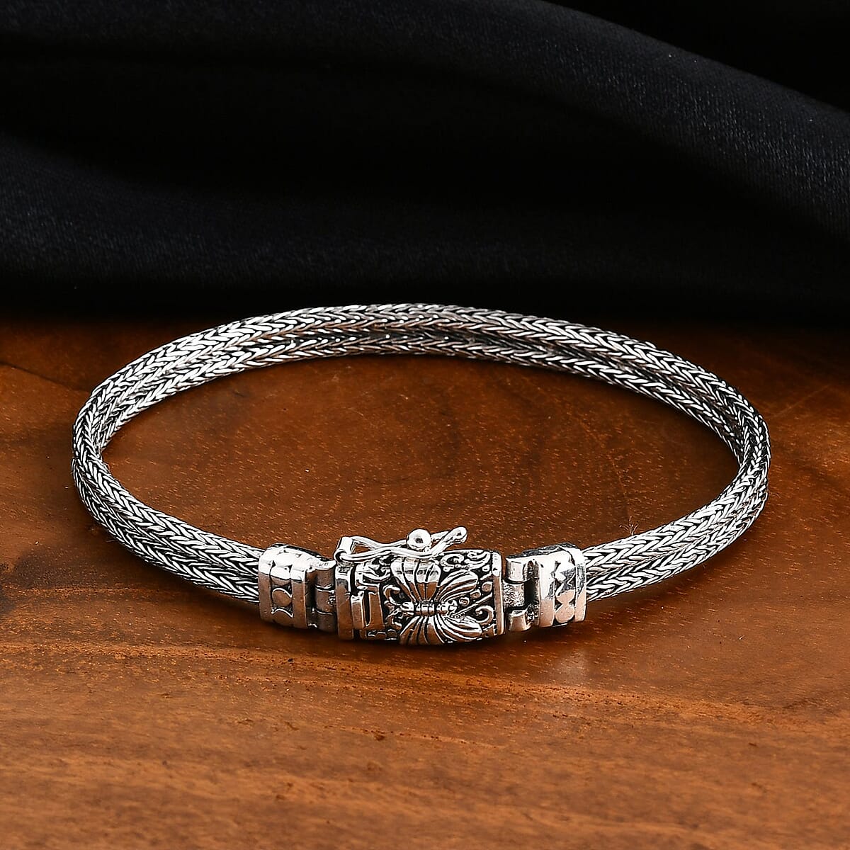  D'Joy Bali Legacy Double Row Tulang Naga with Butterfly Bracelet in Sterling Silver (8.00 In) 18.60 Grams image number 1