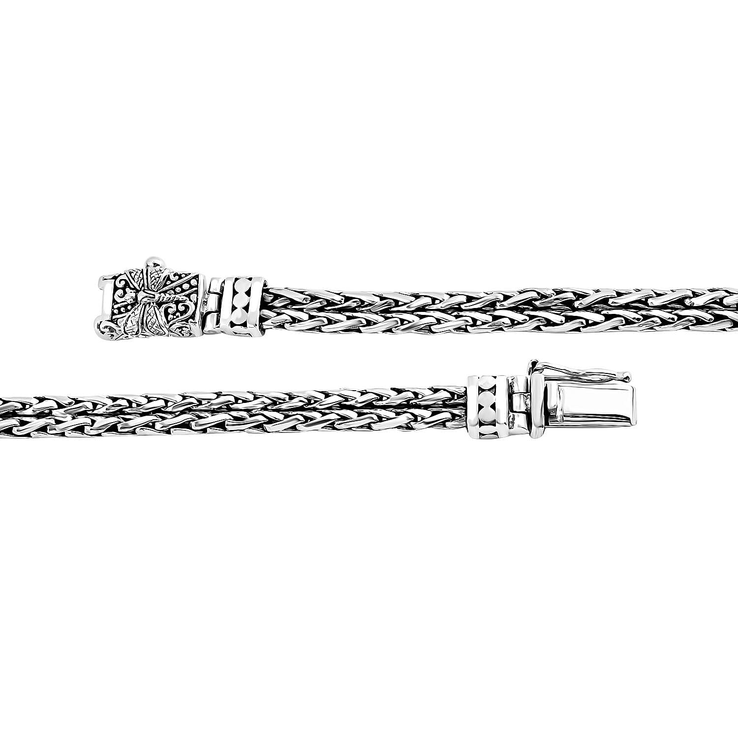  D'Joy Bali Legacy Double Row Padian with Dragonfly Bracelet in Sterling Silver (6.50 In) 16.30 Grams