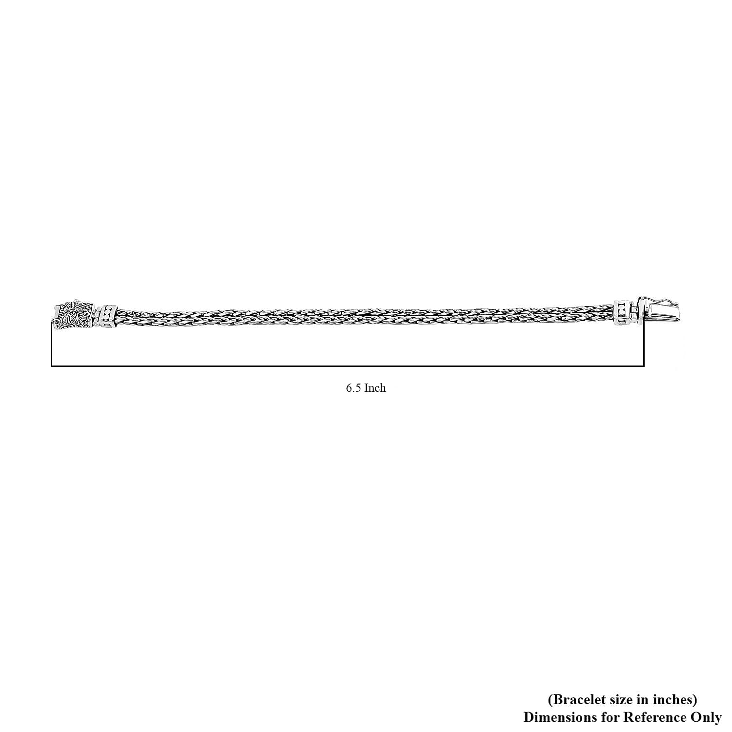  D'Joy Bali Legacy Double Row Padian with Dragonfly Bracelet in Sterling Silver (6.50 In) 16.30 Grams
