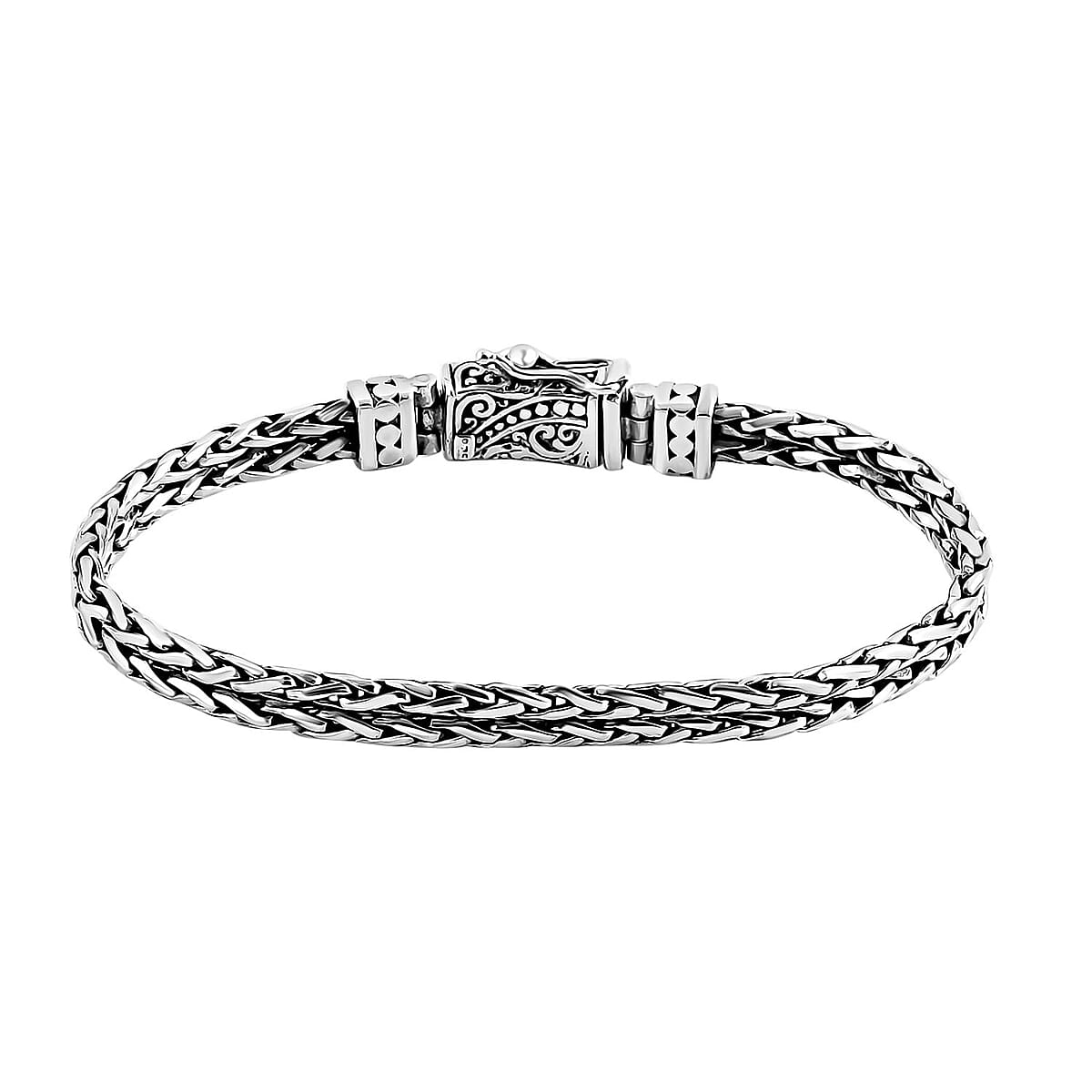  D'Joy Bali Legacy Double Row Padian with Dragonfly Bracelet in Sterling Silver (8.00 In) 18.85 Grams image number 0