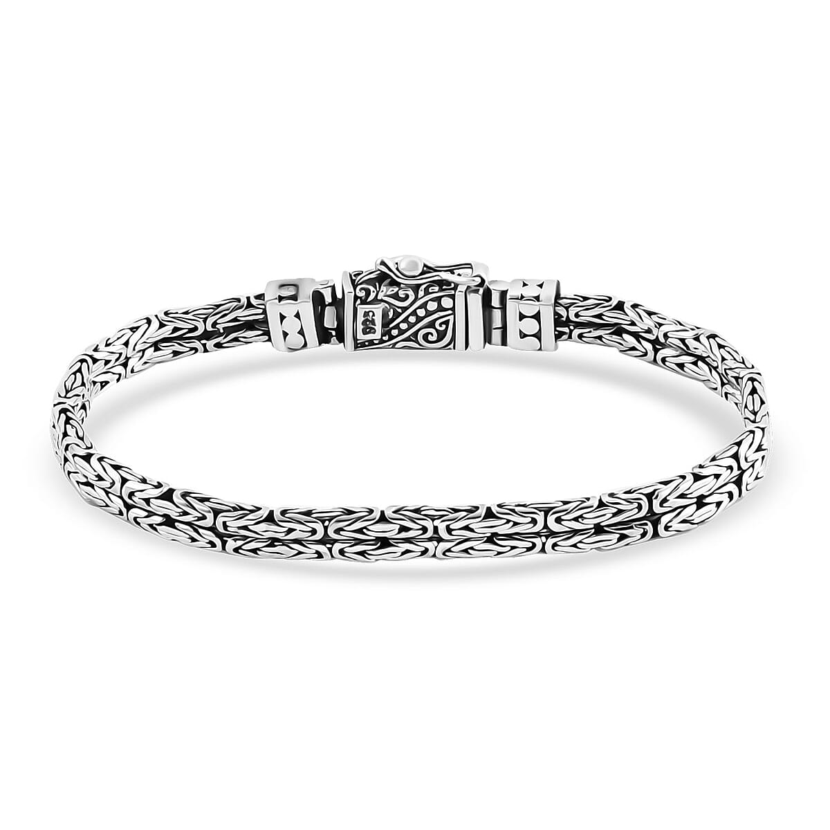  D'Joy Bali Legacy Double Row Borobudur with Eagle Bracelet in Sterling Silver (6.50 In) 18.85 Grams image number 0