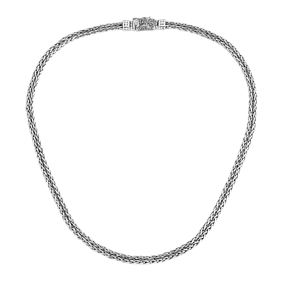  Bali Legacy Double Row Padian with Dragonfly Necklace in Sterling Silver 38.40 Grams 20 Inches image number 0