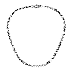  Bali Legacy Double Row Padian with Dragonfly Necklace in Sterling Silver 38.40 Grams 20 Inches