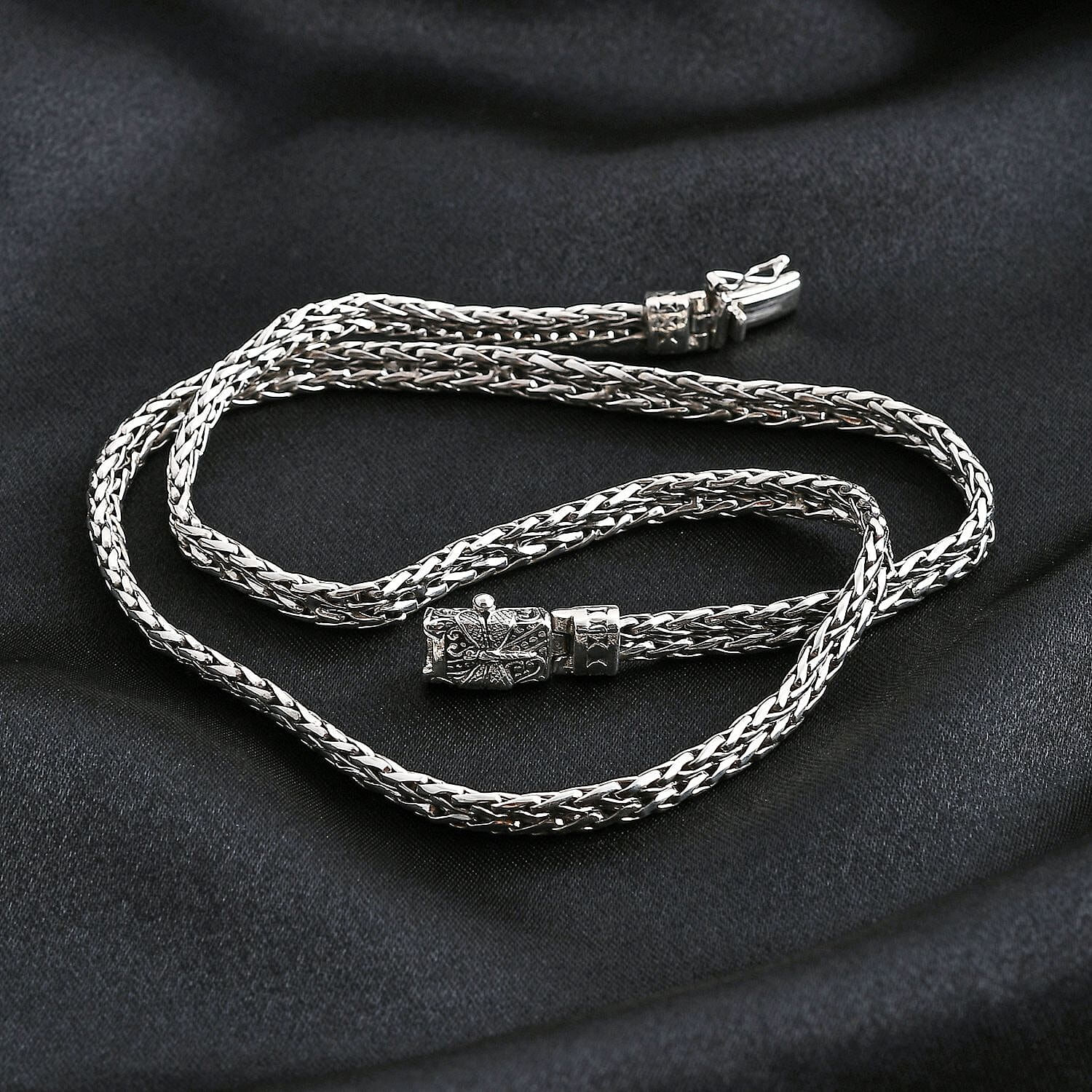 Bali Legacy Double Row Padian with Dragonfly Necklace in Sterling Silver 38.40 Grams 20 Inches