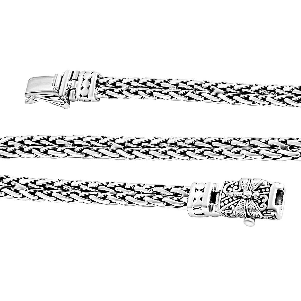  Bali Legacy Double Row Padian with Dragonfly Necklace in Sterling Silver 38.40 Grams 20 Inches image number 4