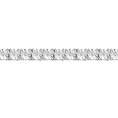 White Diamond Tennis Bracelet in Platinum Over Sterling Silver (7.25 In) 0.25 ctw