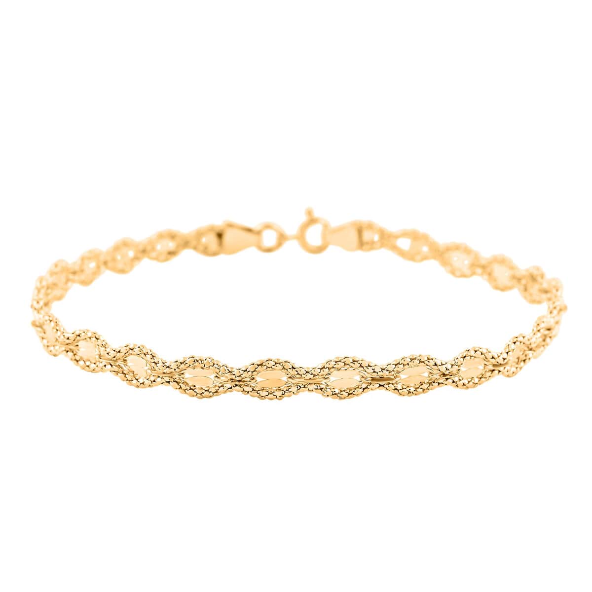 Italian 5mm Glitter Link Bracelet in 14K Yellow Gold (7.50 In) 3.06 Grams image number 0