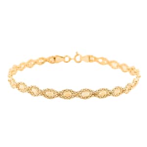 Italian 5mm Glitter Link Bracelet in 14K Yellow Gold (7.50 In) 3.06 Grams