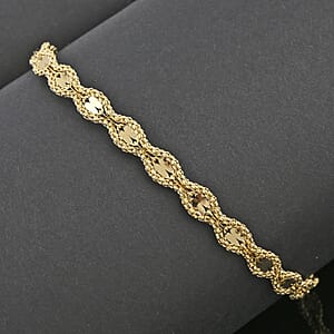 Italian 5mm Glitter Link Bracelet in 14K Yellow Gold (7.50 In) 3.06 Grams