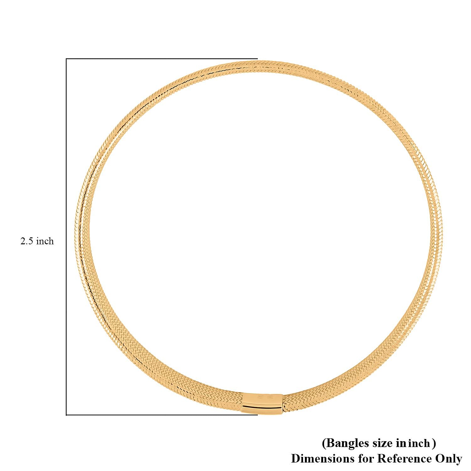 Italian 8.6mm Flat Mesh Stretch Bangle Bracelet in 10K Yellow Gold 2.23 Grams