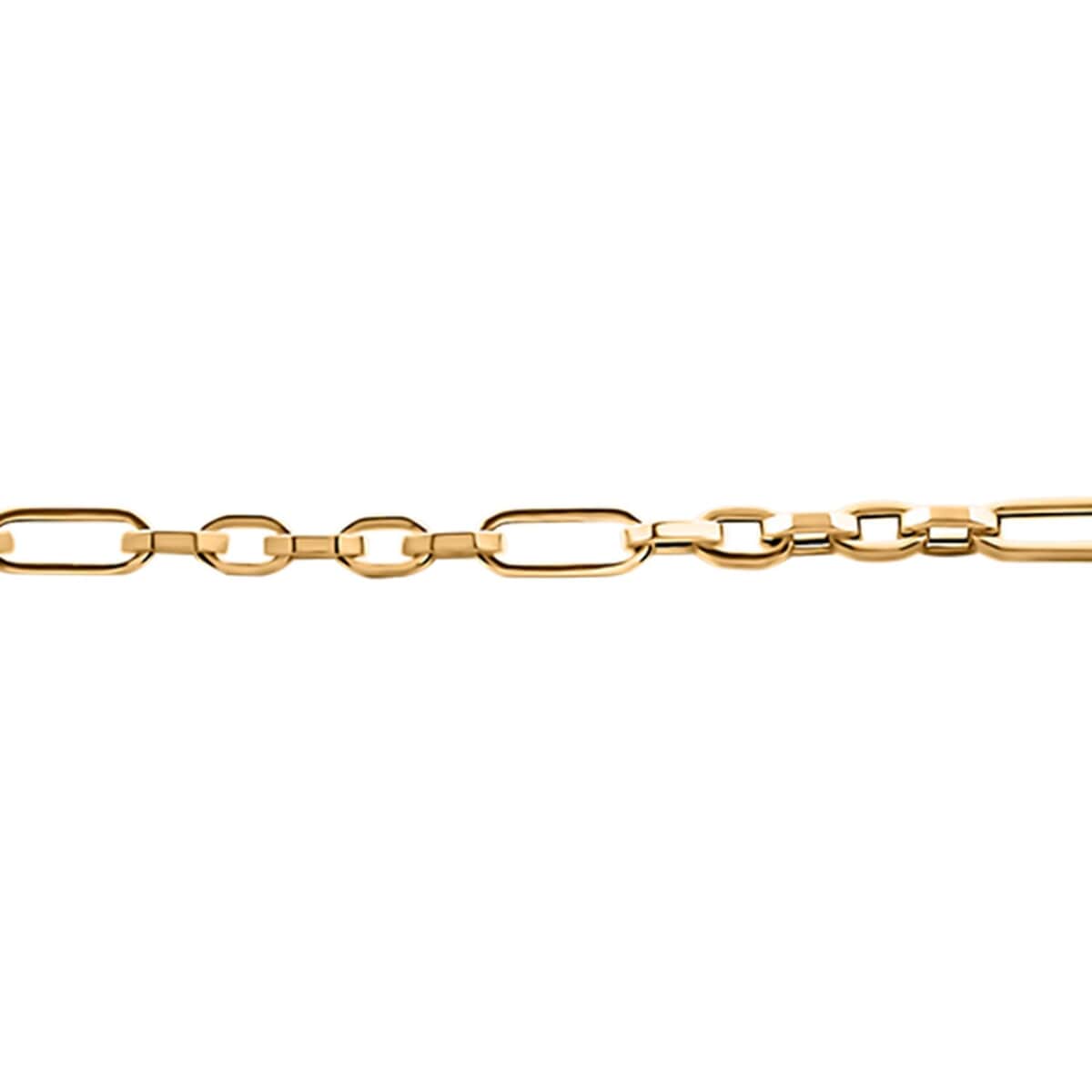 Italian 10K Yellow Gold 5.1mm Square Wire Figaro Bracelet (7.50 In) 2.65 Grams image number 1