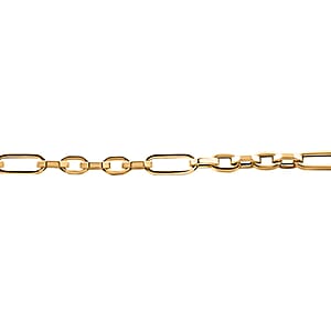 Italian 10K Yellow Gold Alternata Box Chain Bracelet (7.50 Inches ) (5.1mm, 2.65 Grams)
