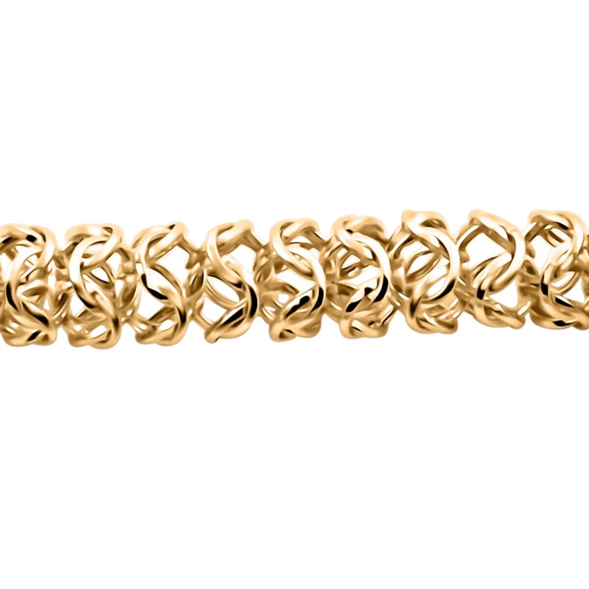 Italian 10K Yellow Gold 9.3mm Woven Byzantine Bracelet (7.50 In) 9 Grams image number 2