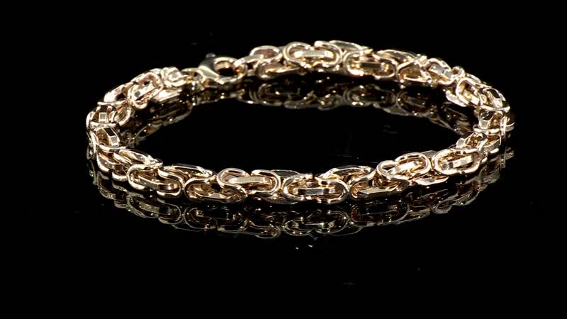 Italian 5.5mm Mocaico Byzantine Bracelet in 10K Yellow Gold (7.75 In) 6.60 Grams