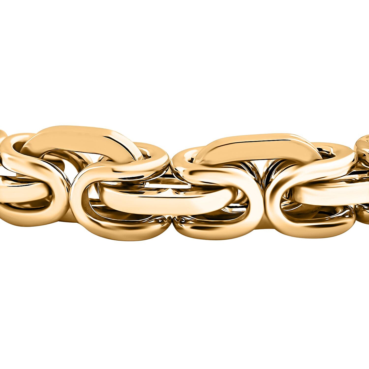 Italian 5.5mm Mocaico Byzantine Bracelet in 10K Yellow Gold (7.75 In) 6.60 Grams
