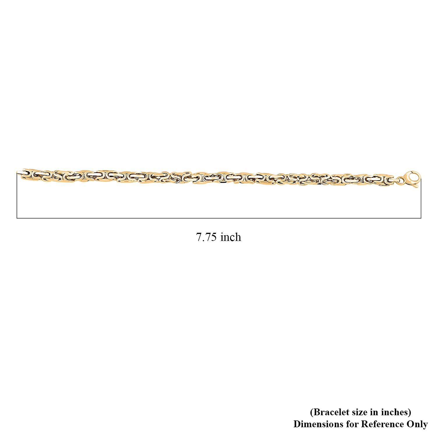 Italian 5.5mm Mocaico Byzantine Bracelet in 10K Yellow Gold (7.75 In) 6.60 Grams