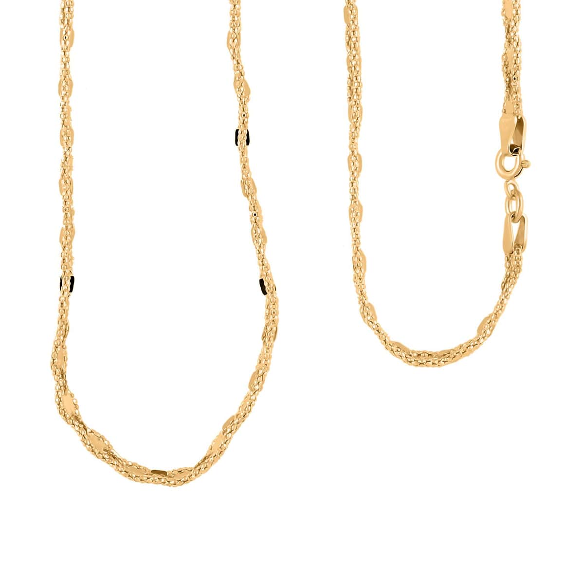 Italian 5mm Glitter Link Necklace in 14K Yellow Gold 6.75 Grams 18 Inches image number 0