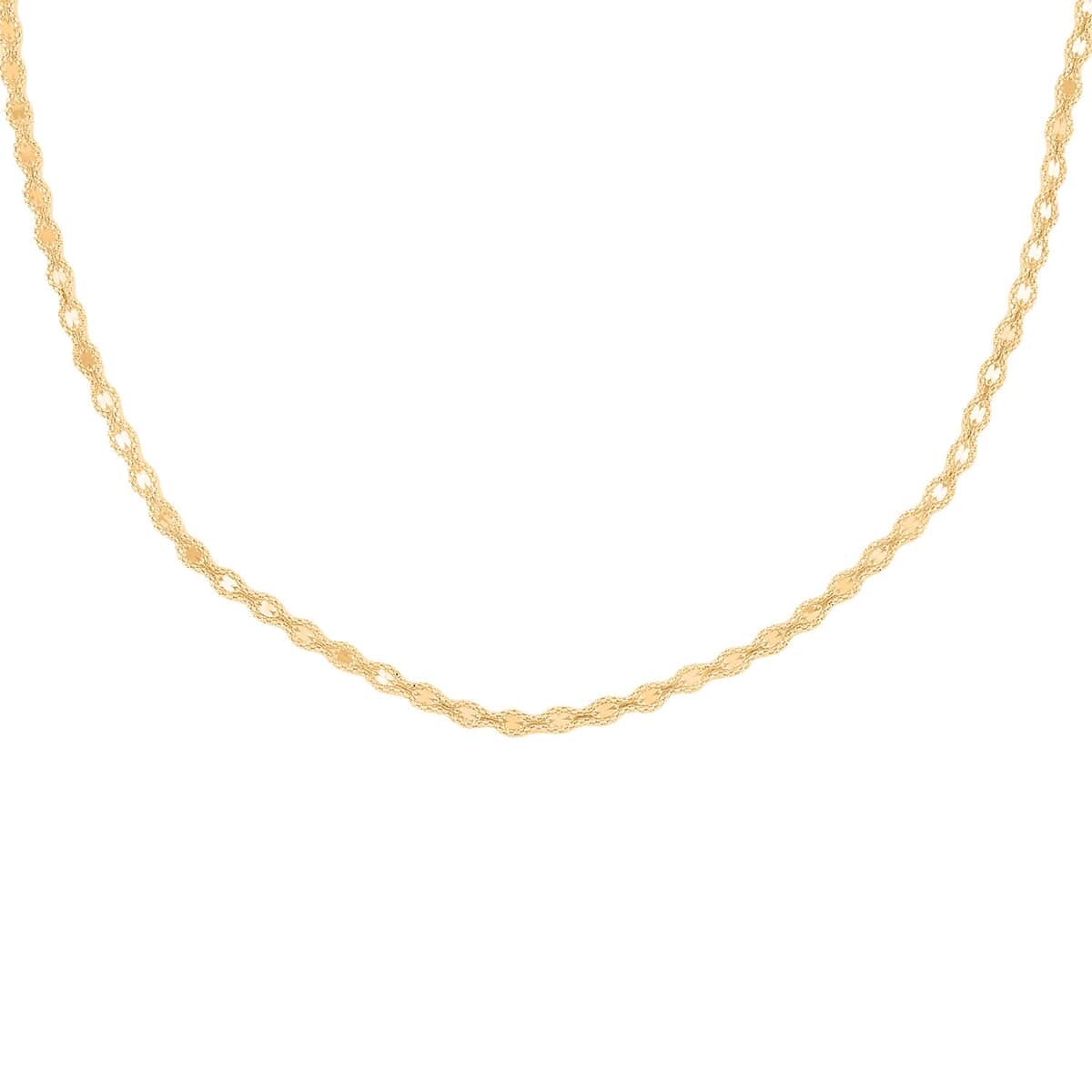 Italian 5mm Glitter Link Necklace in 14K Yellow Gold 6.75 Grams 18 Inches image number 3