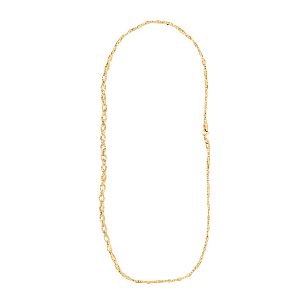 Italian 5mm Glitter Link Necklace in 14K Yellow Gold 6.75 Grams 18 Inches image number 4