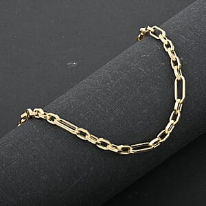 Italian 10K Yellow Gold 5.1mm Alternata Box Chain Necklace 18 Inches 5.5 Grams