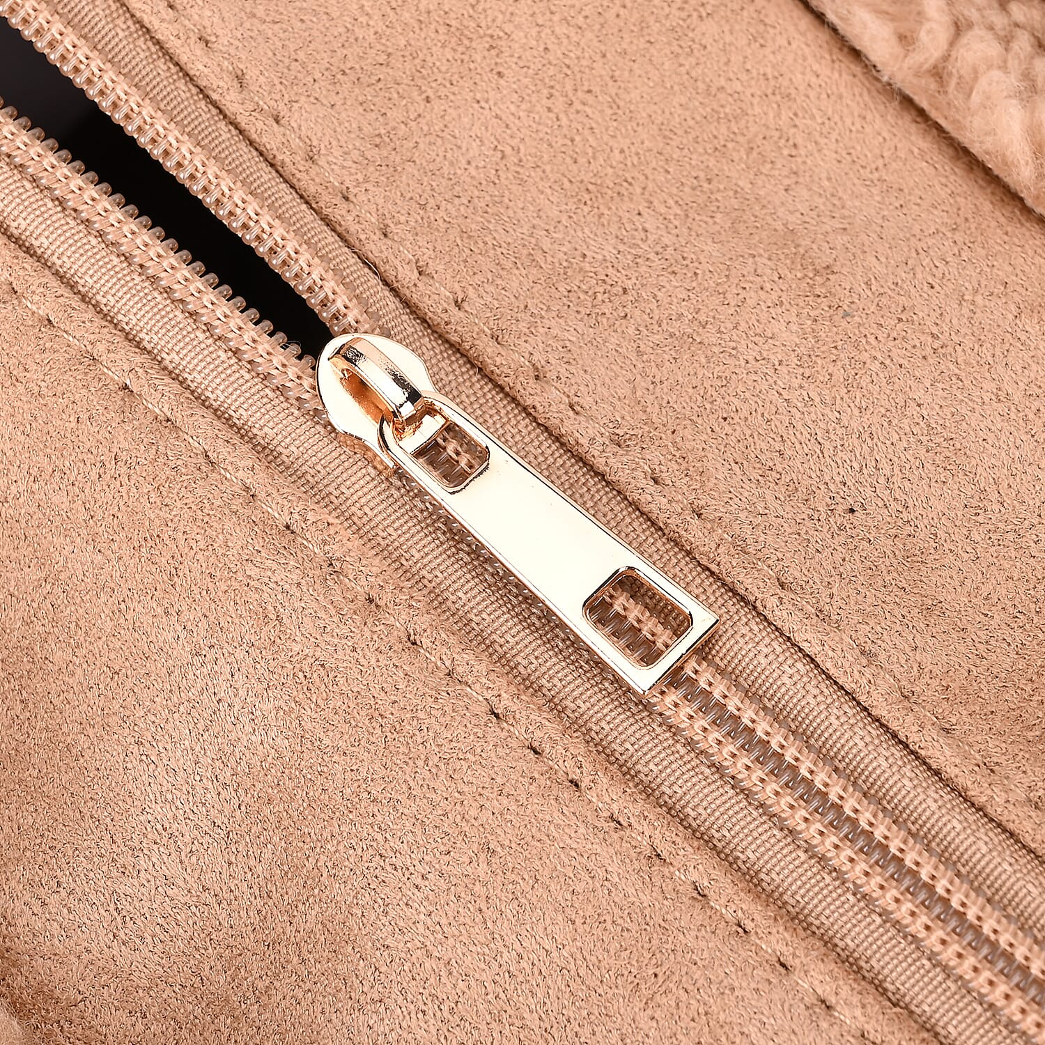 Brown Faux Fur Plush Fashionable Spacious Tote Bag
