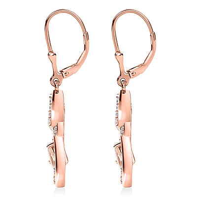 D'Joy Premium Marropino Morganite and Multi Gemstone 1.30 ctw Infinity Love Earrings in 18K Vermeil Rose Gold Over Sterling Silver