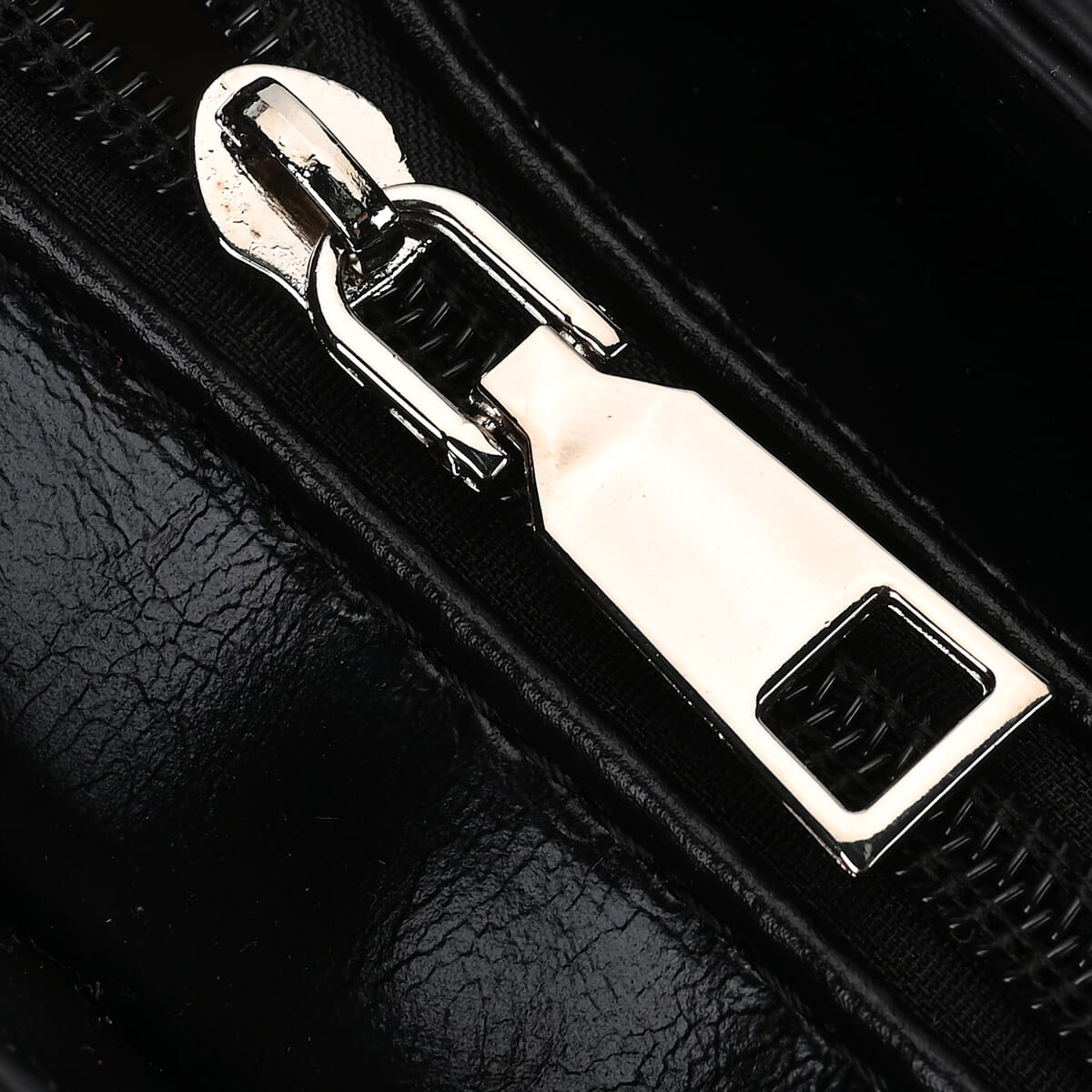 Black Multi-Pocket Faux Leather Crossbody Bag with Adjustable Shoulder Strap image number 5
