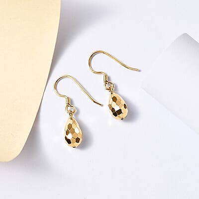 Lever Back Earrings in 10K Yellow Gold 2.30 Grams