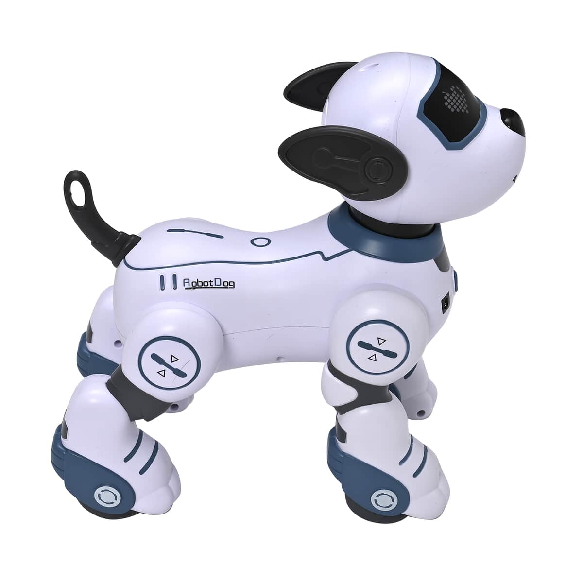 Multi-Functional Robotic Stunt Toy Dog with Remote Control and LED Eyes - Gray image number 2