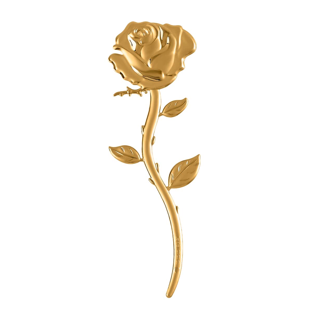 Doorbuster 24K Yellow Gold 99mmX32mm Rose 0.20 Grams image number 0