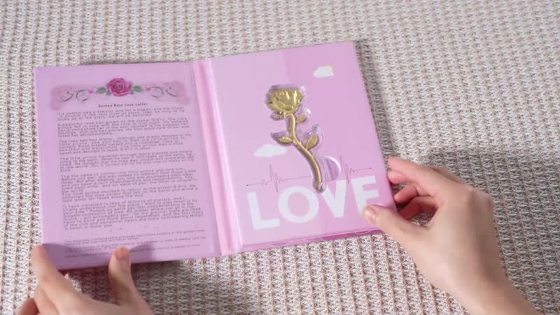 24K Yellow Golden Forever Rose with Book Packaging 99mmX32mm 200mg