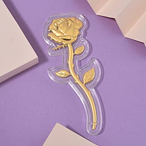  24K Yellow Golden Forever Rose with Book Packaging 99mmX32mm 200mg