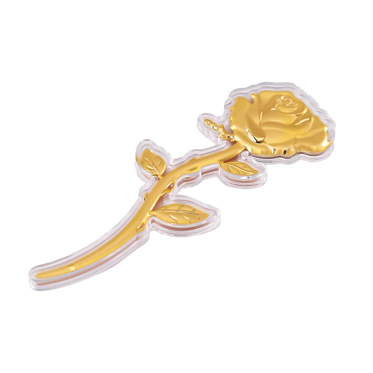 Doorbuster 24K Yellow Gold 99mmX32mm Rose 0.20 Grams image number 4