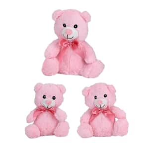 Set of 3 Pink Stuffed Teddy Bear (6,7,9)