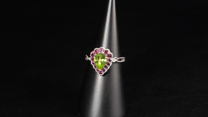 Peridot, Multi Gemstone Ring in Rhodium Over Sterling Silver (Size 10.0) 2.60 ctw