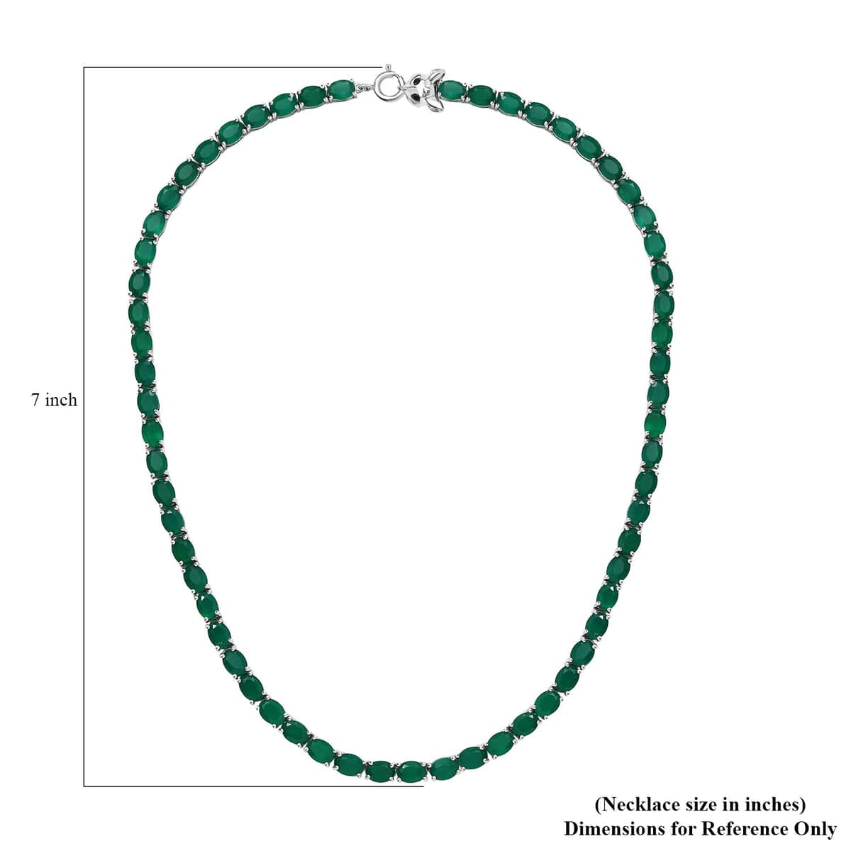 Verde Onyx and Thai Black Spinel 54.20 ctw Wolf Necklace in Rhodium Over Sterling Silver 18 Inches image number 5