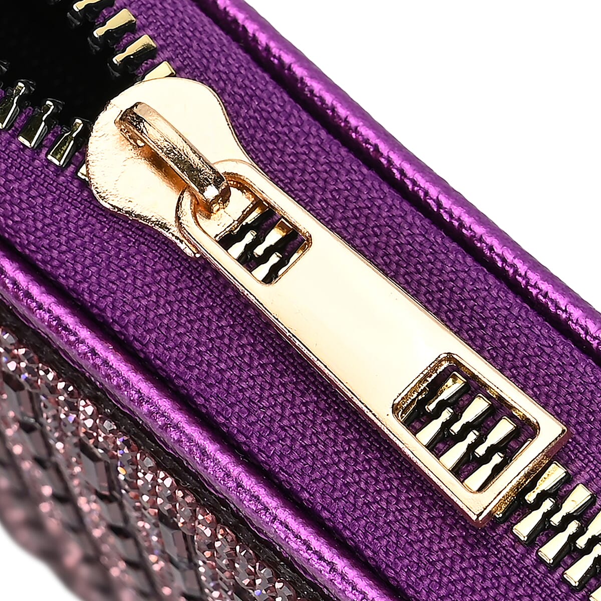 Purple Crystal Faux Leather Wallet image number 5