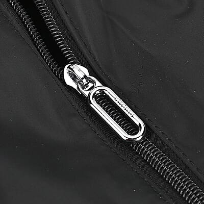 Black Multi-Pocket Crossbody Bag with Shoulder Strap