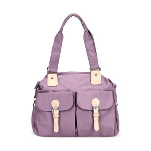 Lavender Multi-Pocket Crossbody Bag with Shoulder Strap