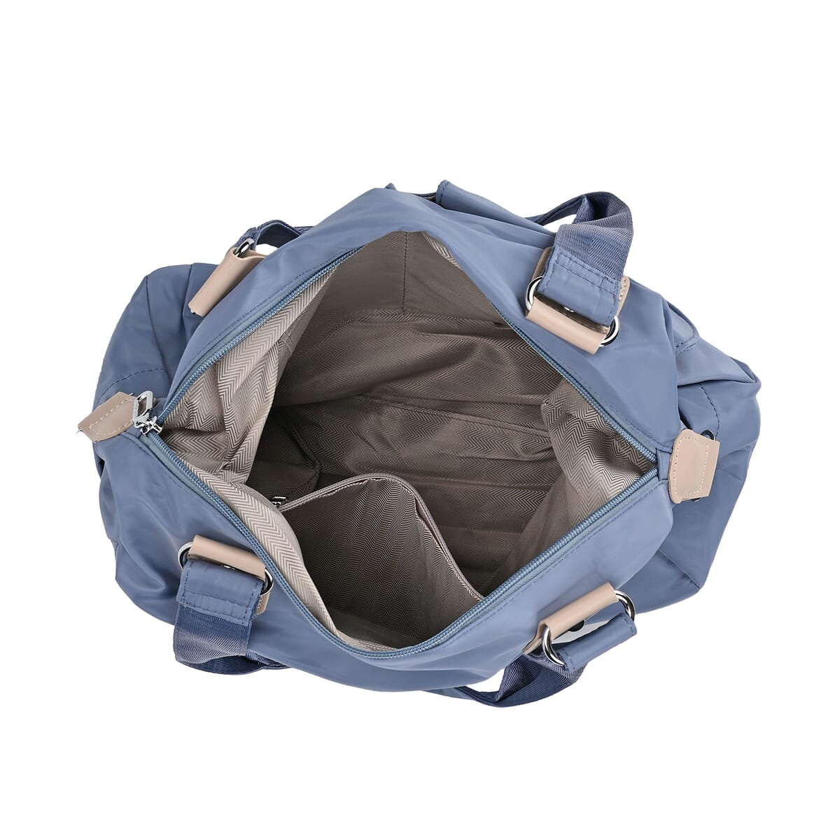 Blue Multi-Pocket Crossbody Bag with Shoulder Strap image number 2