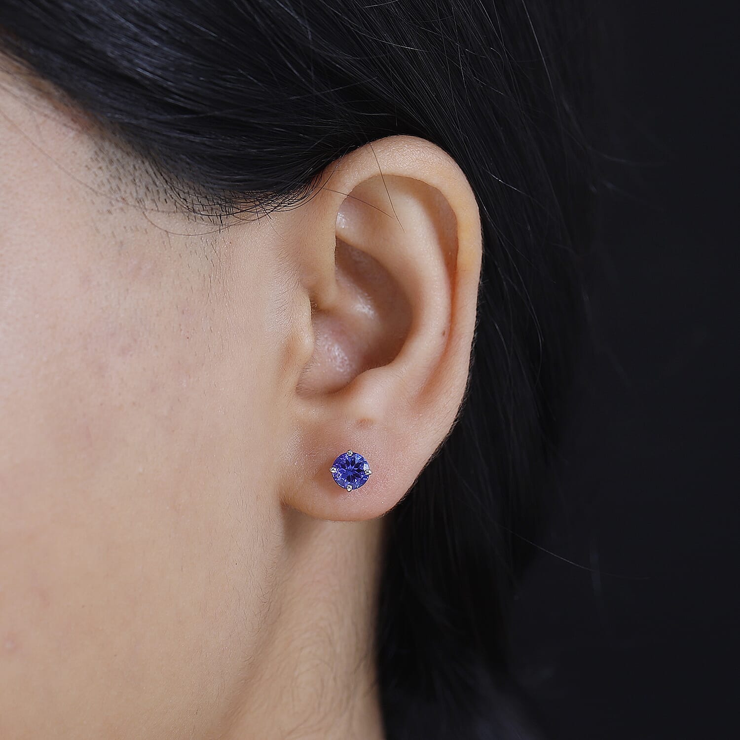 Certified & Appraised Rhapsody AAAA Tanzanite 1.30 ctw Stud Earrings in 950 Platinum 