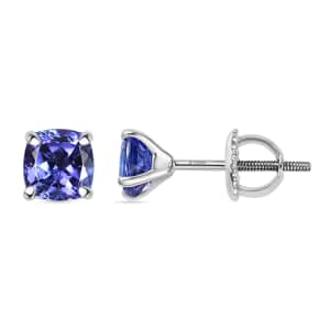 Certified & Appraised Rhapsody AAAA Tanzanite 1.30 ctw Solitaire Stud Earrings in 950 Platinum