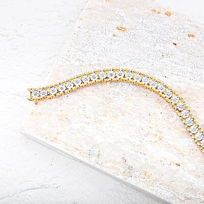 Diamond 1.00 ctw Bracelet in 14K Yellow Gold Over Sterling Silver (7.00 In)
