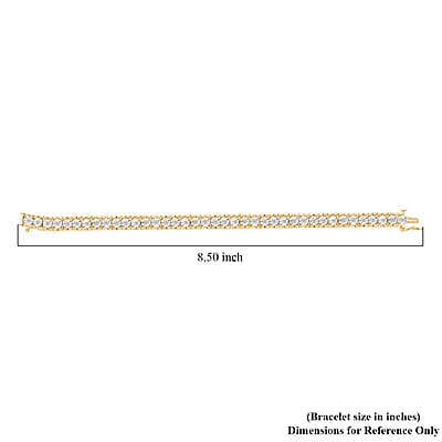 Diamond 1.00 ctw Bracelet in 14K Yellow Gold Over Sterling Silver (7.00 In)