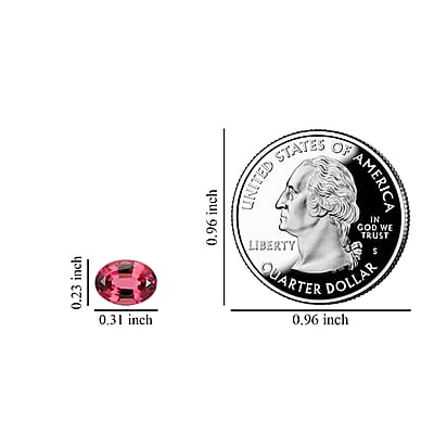 AAA Ouro Fino Rubellite (Ovl 8x6 mm) 1.00 ctw