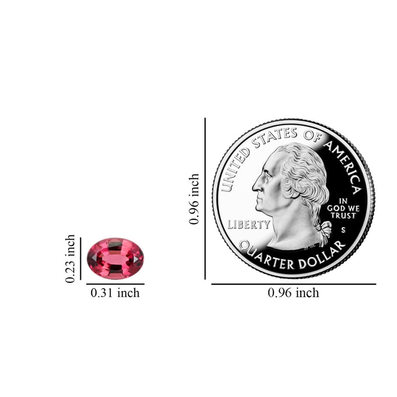 AAA Ouro Fino Rubellite (Ovl 8x6 mm) 1.00 ctw