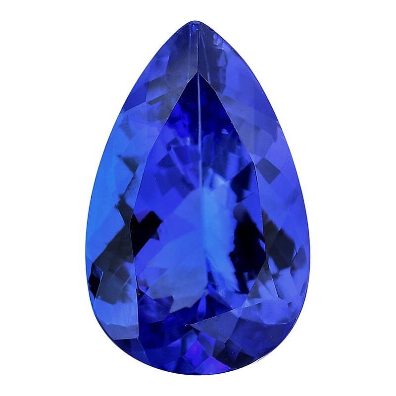 Certified and Appraised AAAA Tanzanite (Pear Free Size) 2.50 ctw